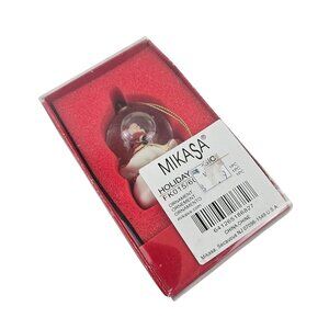 Mikasa Ornament Holiday Magic Santa Snowglobe FK015 603 Porcelain Vintage NIB